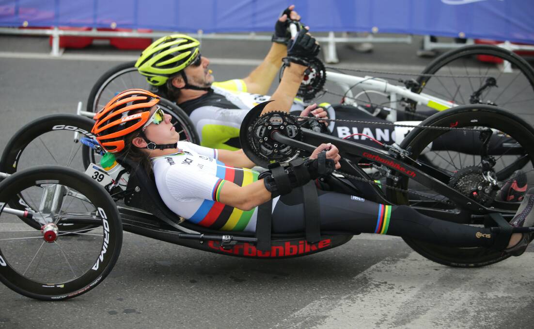HOT FORM: Bathurst hand cyclist Emilie Miller has been in good touch this season, earning her selection in Australia's UCI Para-cycling Road World Championships team. 