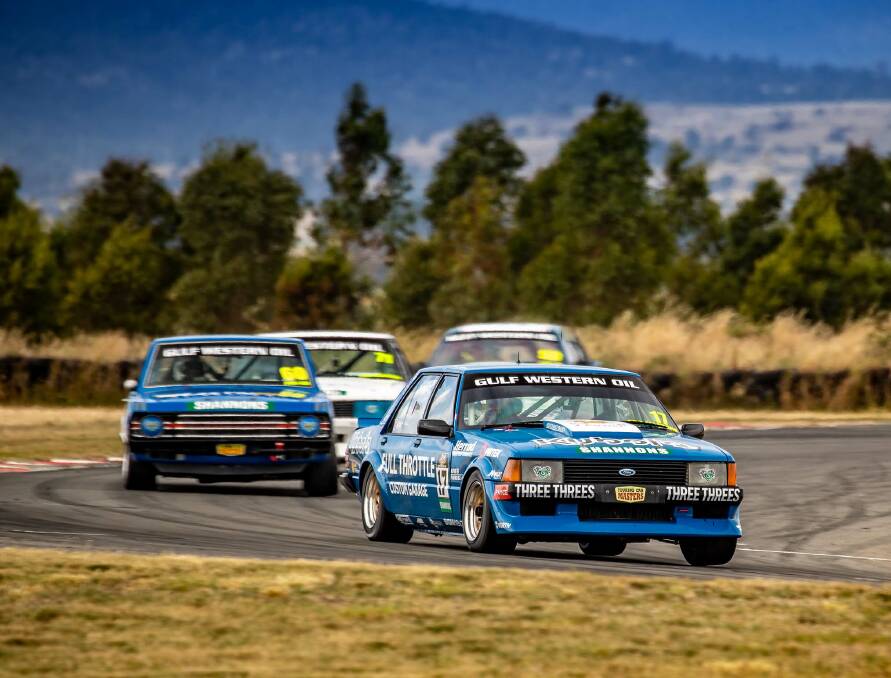 FAMILAR LOOK: Steve Johnson will steer this bright blue XD Ford Falcon dubbed 'Tru Blu 2 at Mount Panorama this weekend.