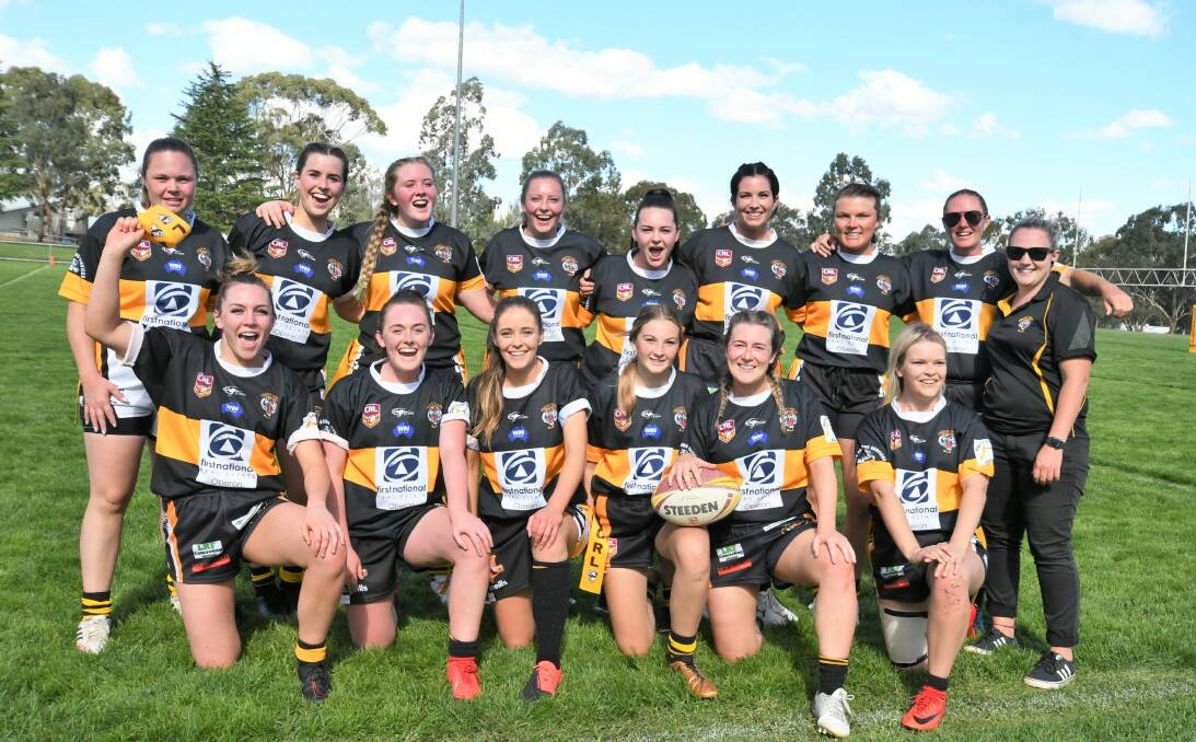 TERRIFIC TIGERS: Oberon beat CSU 20-0 in the league tag final of the Mid West League pre-season competition. Photos: CHRIS SEABROOK