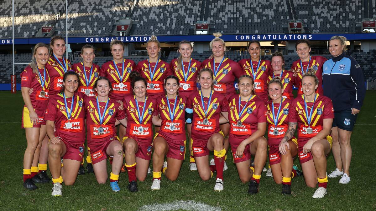 WESTERN PRODUCT: Bathurst's Matilda Power (back, third from left) played in the open NSW Country women's side last week. Photo: BRYDEN SHARP NSWRL