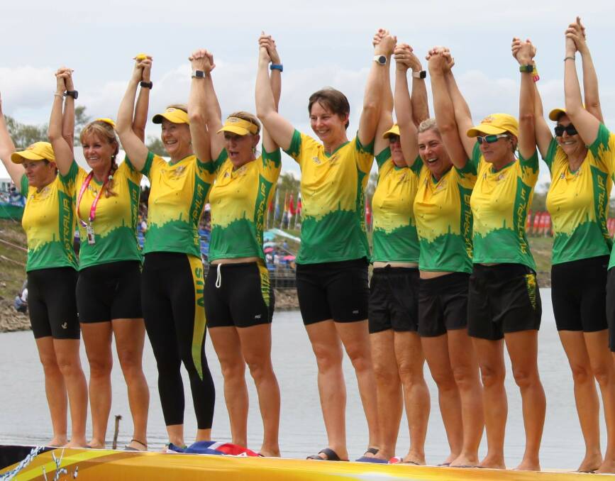 It's world title gold four times for dragon boat star Stewart