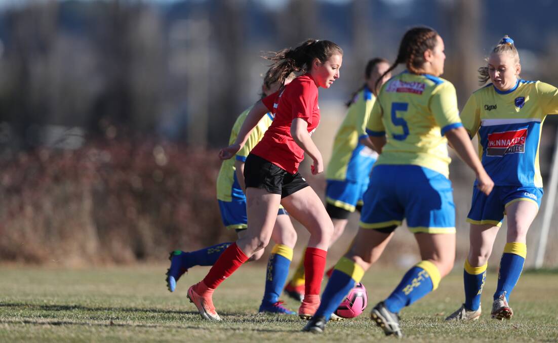 Panorama beat Eglinton 4-1 in women's premier league soccer. Photos: PHIL BLATCH