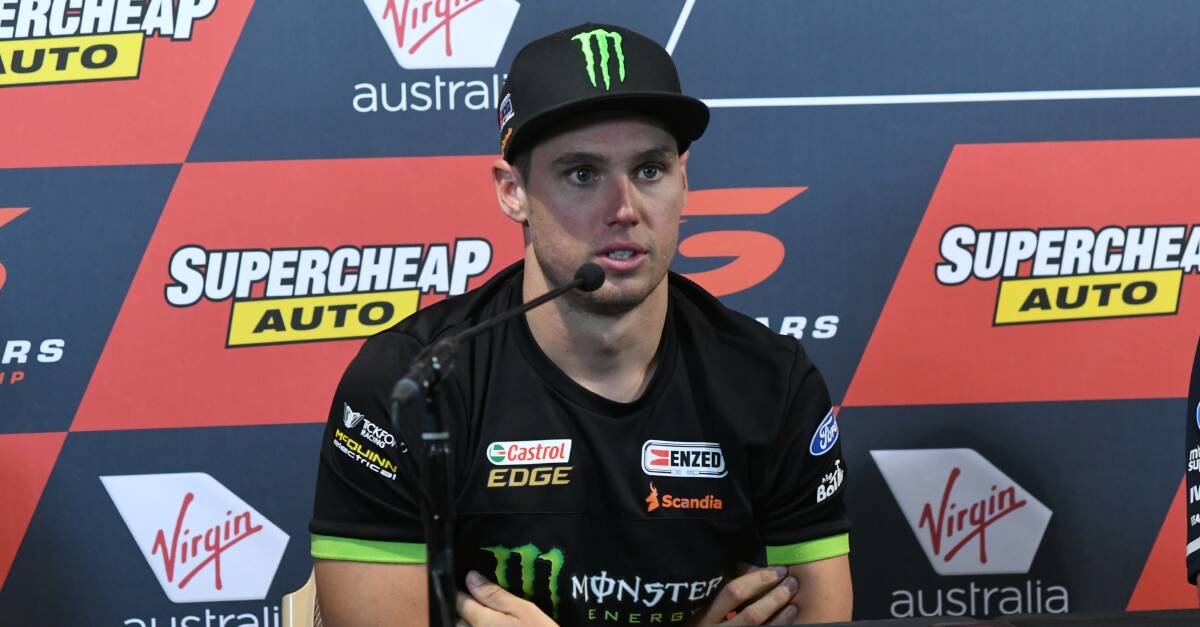 BIG EFFORT: Bathurst 1000 runner-up Cameron Waters was feeling sick in the final laps of Sunday's race due to a cool suit failure. Photo: CHRIS SEABROOK