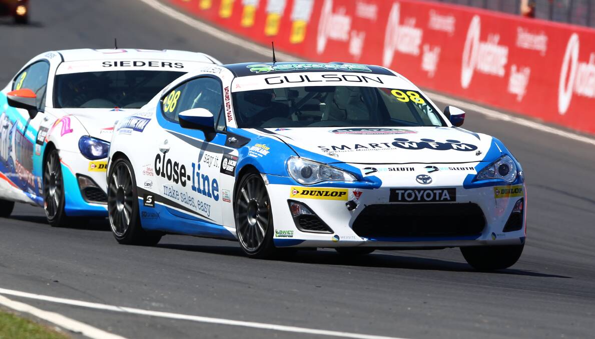 DONE IT AGAIN: Bathurst driver Dylan Gulson scored a home podium finish in the Toyota 86 Racing Series' second race at Mount Panorama. Gulson avoided two big incidents over the round's other two races to finish the round in fourth overall. Photo: PHIL BLATCH