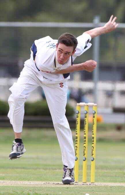 BIG DAY OUT: St Pat's Old Boys White bowler Brendan Edwards claimed his first 10-for with a brilliant new-ball performance. Photo: CONTRIBUTED