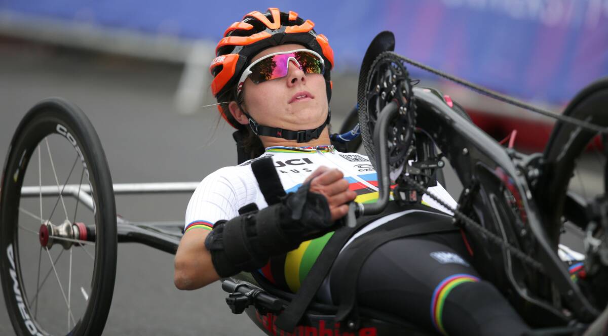 QUEEN OF THE ROAD: Emilie Miller took out the Cycling Australia Road Nationals Paracycling road race crown, now has time trial gold on her mind. Photo: CYCLING AUSTRALIA