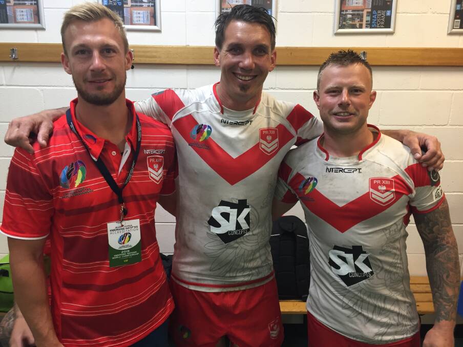 WESTERN CONNECTION: Central West talents, from left, Liam Siejka, Jamie Szczerbanik and Harry Siejka are part of the Poland squad which is contesting the Rugby League Emerging Nations World Championship. Photo: PETER CLARKE