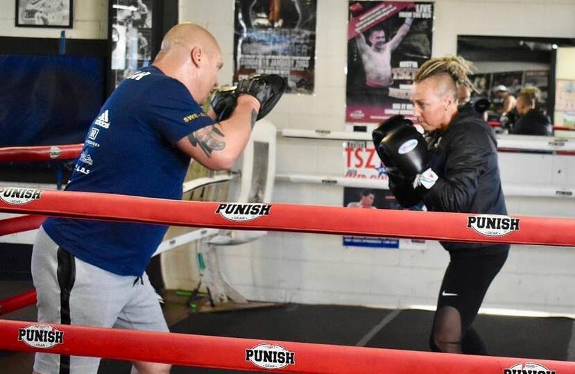 PUTTING IN THE PREP: Kylie Fulmer says she is ready to take on Shannon O'Connell for the Australian Female Super Bantam Title. Photo: KYLIE FULMER FACEBOOK