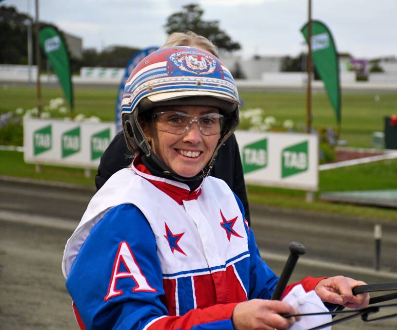 THREE IN A ROW: Amanda Turnbull added to her impressive Renshaw Cup record when driving Stingray Tara to victory on Thursday night.