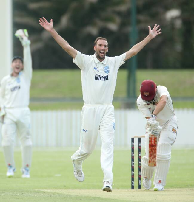 MILESTONE MAN: Bathurst seamer Trent Copeland has now taken 328 Sheffield Shield wickets for NSW, ranking him third on the all-time list of most scalps in that competition for the Blues.