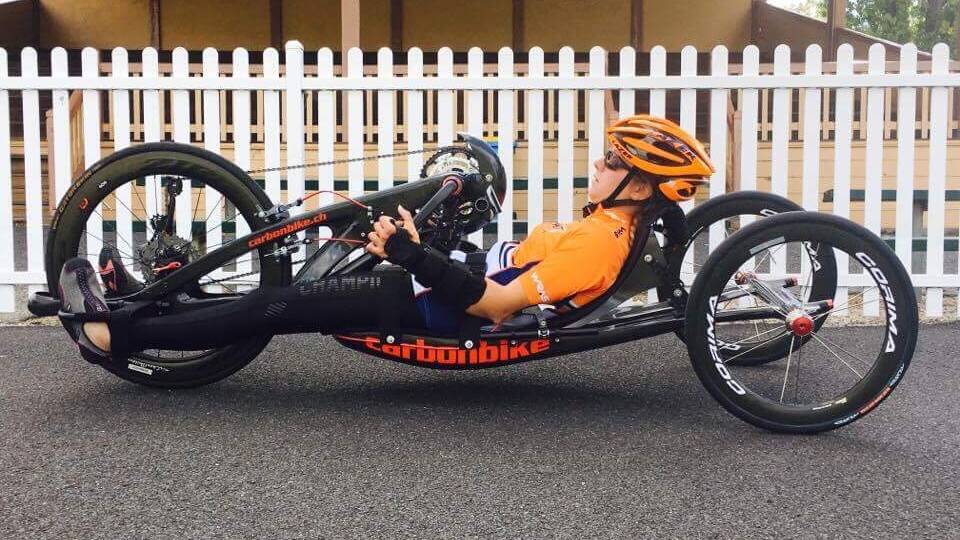 DREAM COME TRUE: Star handcyclist Emilie Miller will get the chance to race in Italy while wearing Australian colours this August.