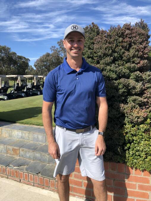 NICE JOB: Kel Cooke added another major Bathurst Golf Club trophy to his resume when pairing with Beau Fitzpatrick to win the 2021 Jimmy Johnson. Photo: BATHURST GOLF CLUB