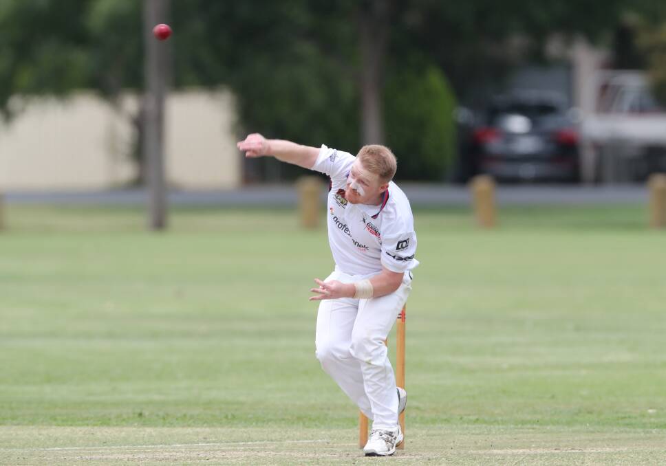 TOP JOB: Jarrod Urza claimed 6-20 as he bowled 12 consecutive overs for Bathurst City on Saturday, helping them to an outright win over Kinross. Photo: PHIL BLATCH