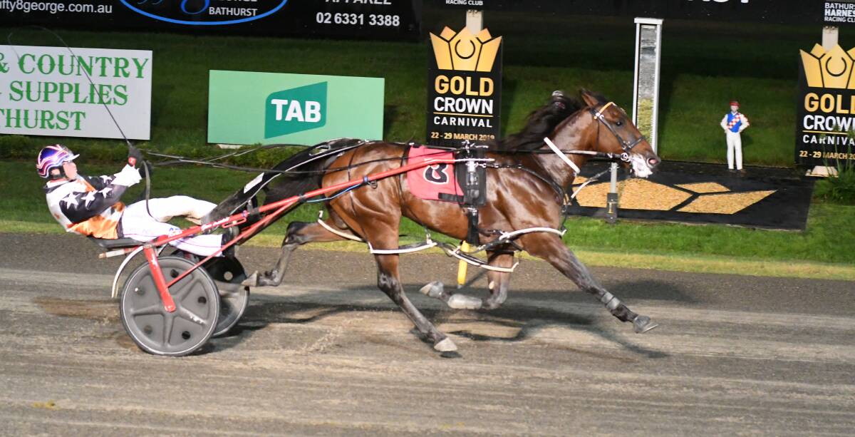 SURPRISE: Nathan Turnbull drove $13 chance Pat McGarry to victory in the second Gold Crown heat. Photo: CHRIS SEABROOK 032319ctrots3