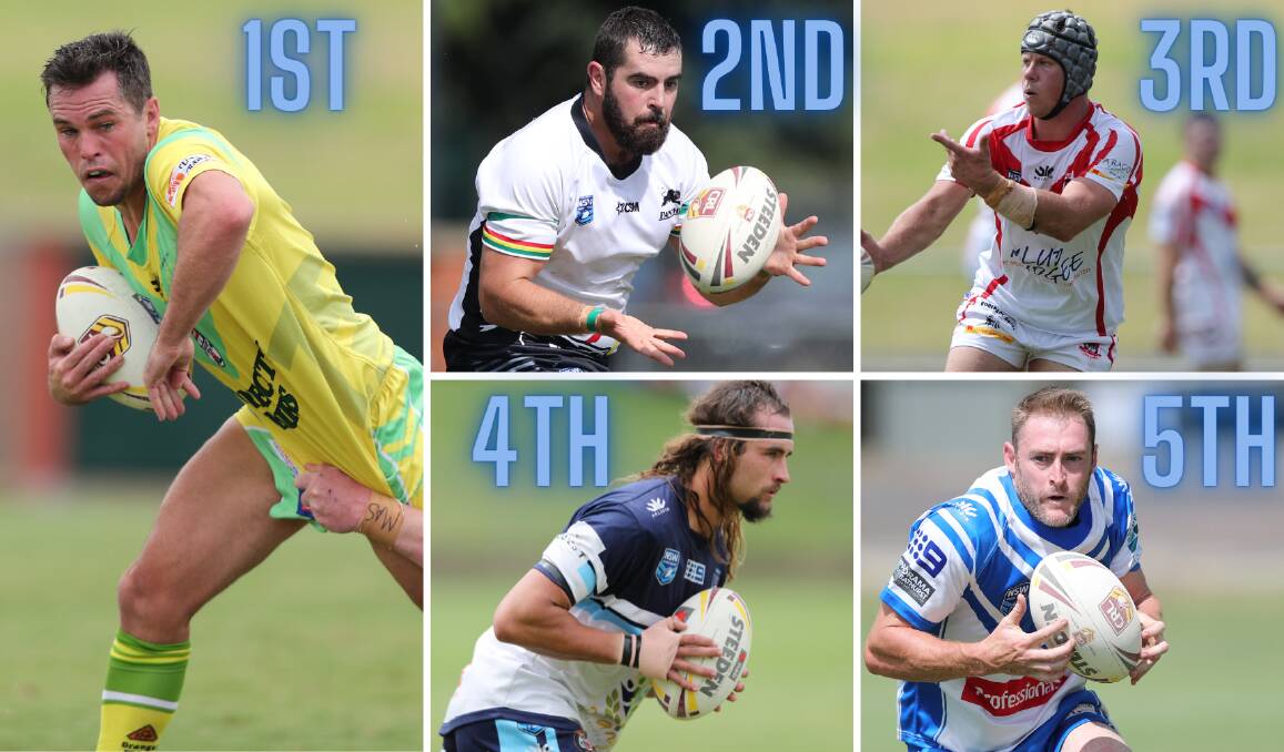 HOW THEY STAND: After the completion of the regular season, Orange CYMS, Bathurst Panthers, Mudgee Dragons, Orange Hawks and St Pat's made up the top five. The plan is for all of them to see finals football. Photos: PHIL BLATCH