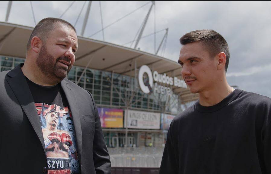 NEW VENUE: No Limit Boxing CEO George Rose (left) is excited that Tim Tszyu (right) will now be fighting Takeshi Inoue in Sydney.