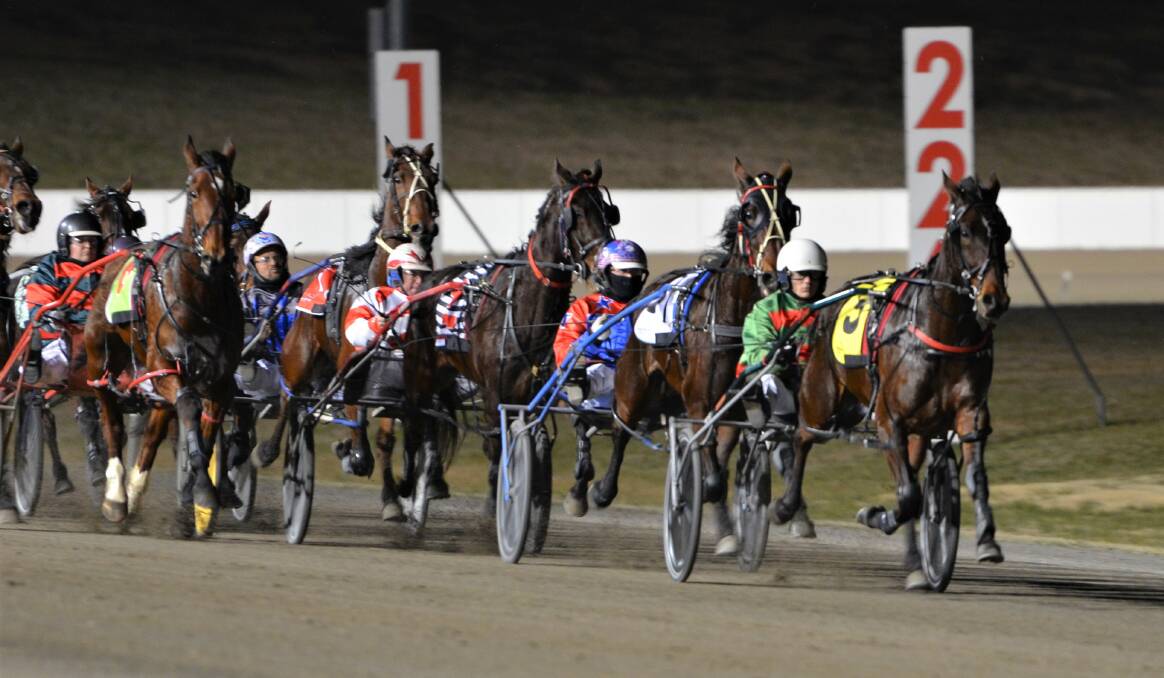 JOB DONE: Leah Shannon found the front early on Friday night at the Bathurst Paceway and there she stayed. Photos: ANYA WHITELAW 