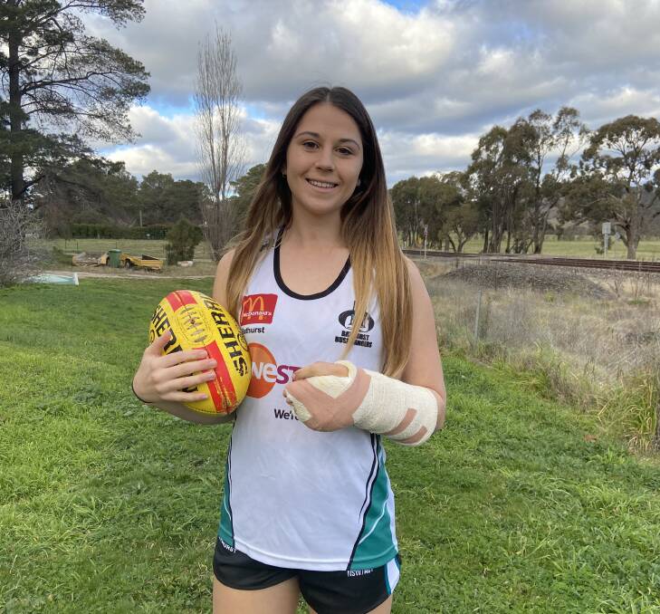 SEASON ON HOLD: Rising star Elly Rudd will have to wait for her Lady Bushrangers debut after dislocating her finger so badly bone penetrated the skin.