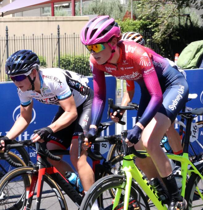 SOLD FINISH: Emily Watts placed fifth in the under 23s women's division of the road race at the Oceania Road Championships.