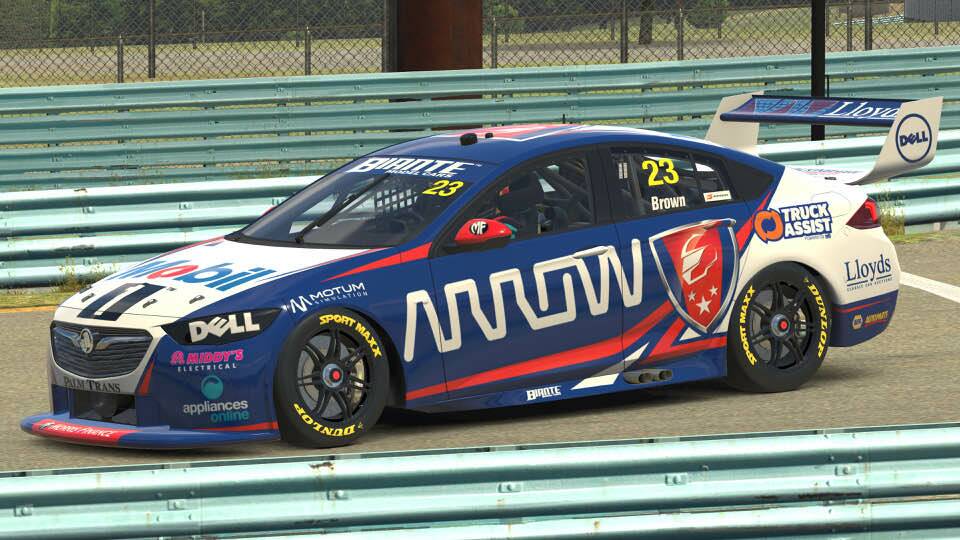 THE MACHINE: The WAU Commodore which Zak Brown steered in two virtual races at Mount Panorama.