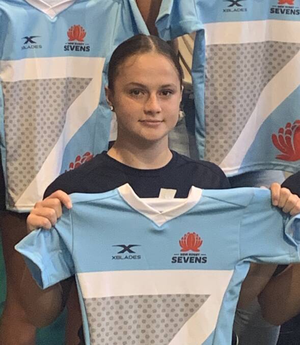 NEW PASSION: Rugby league talent Kate Fallon got her first taste of rugby 7s with the NSW Waratahs under 15s. She and her team-mates won three of four games against their Queensland rivals. Photo: CONTRIBUTED