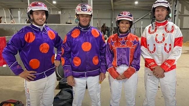 FAMILY OF HUNTERS: Doug, Bernie, Gemma and Jason Hewitt will all drive in Wednesday's Gold Tiara Silver Consolation. Photo: AMY REES