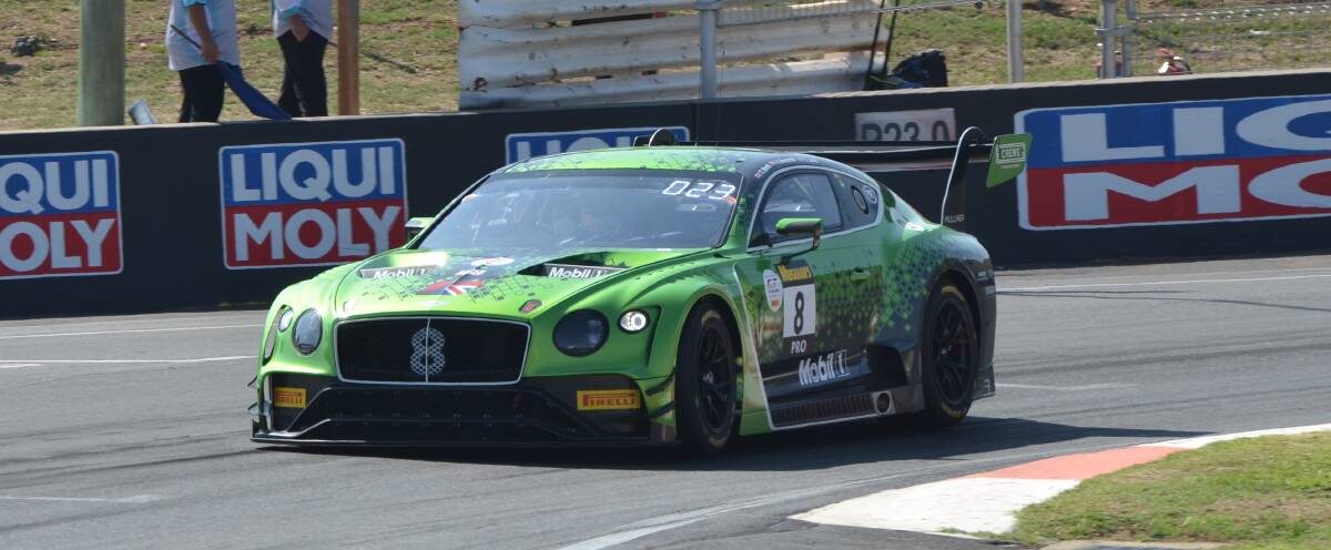 IN TROUBLE: The #8 Bentley is in a race to be fixed for qualifying. Photo: ANYA WHITELAW