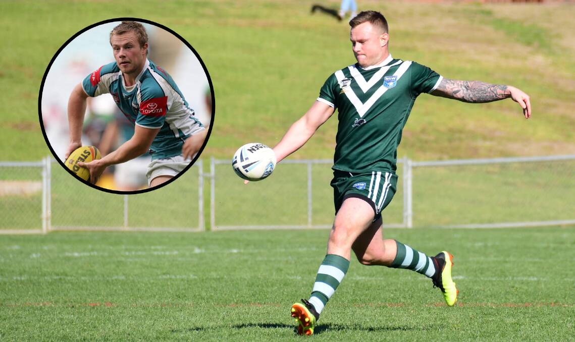THEN AND NOW: Harry Siejka in action for the Western Rams in the Presidents Cup this year and (inset) during his days at the Penrith Panthers. Photo: AMY McINTYRE