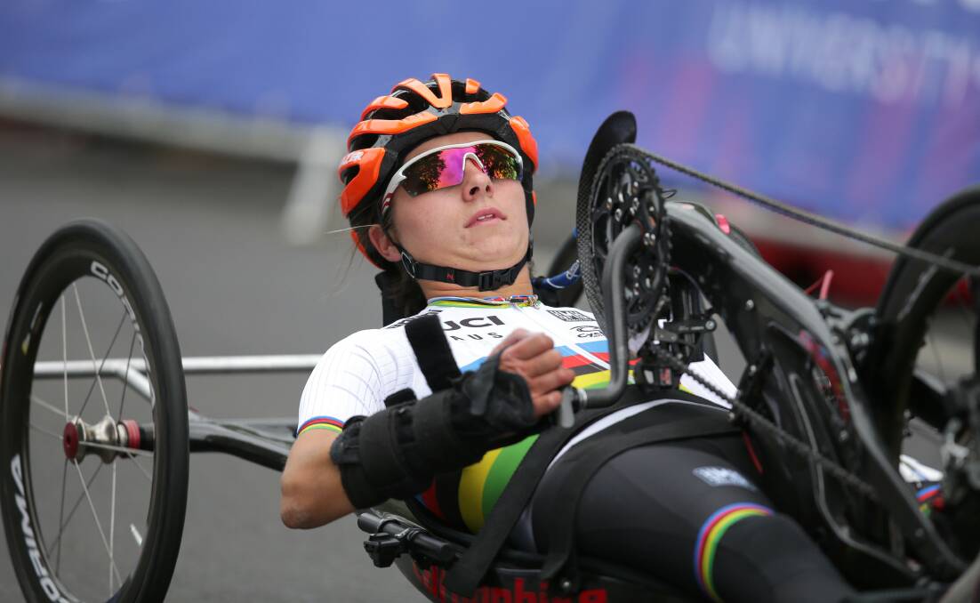 TOP FORM: Emilie Miller produced a career best road race in Belgium as she shone for Australia's Para-Cycling World Cup team.