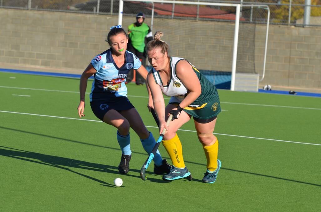 Souths sprung a 2-1 upset against Orange CYMS in round five of the women's Premier League Hockey competition. Photos: ANYA WHITELAW