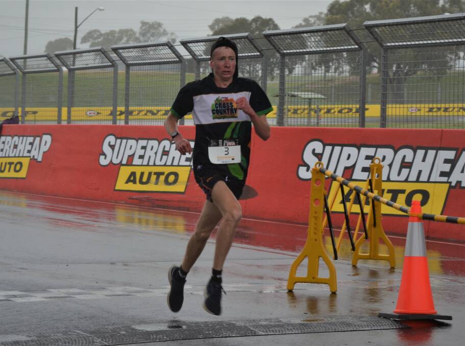SPRINTING HOME: Aaron Houston, who falls into the 12-18 years category, was runner-up in the Mount Panorama Punish. Photo: ANYA WHITELAW