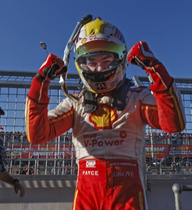 YOU BEAUTY: Scott McLaughlin was elated to snare pole position for the Bathurst 1000 with a record lap of 2:03.831
