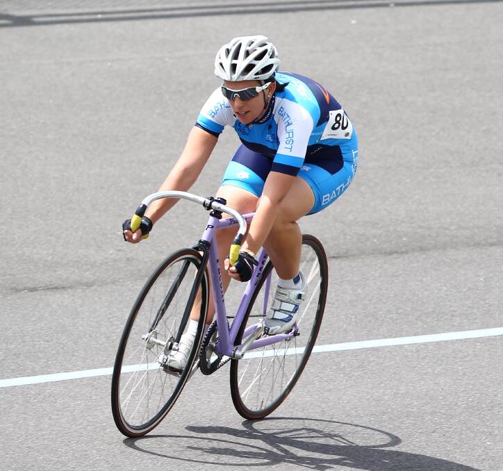 SUPER SPRINT: Toireasa Gallagher won the Bathurst Cycling Club's C grade sprint championship.