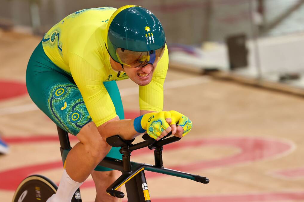 ANOTHER TRIUMPH: Bathurst Cycling Club star David Nicholas won his seventh consecutive individual time trial gold at the Road National Championships. Photo: AAP