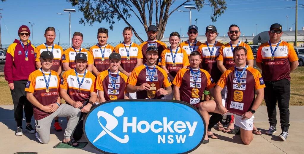 GOLDEN RETURN: The Bathurst Buccaneers went undefeated in division three at the Hockey NSW Open Men's Field State Championships.