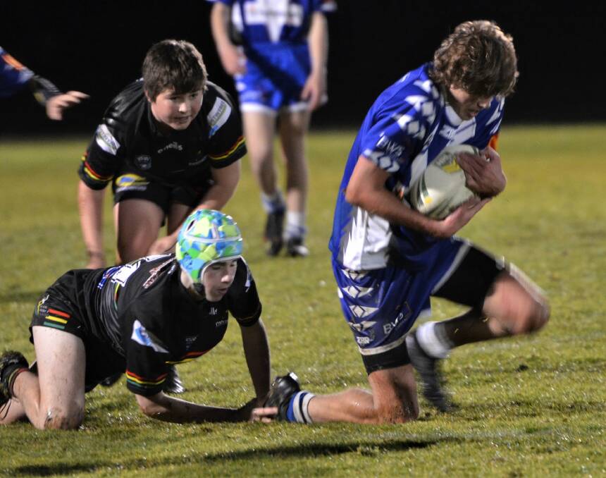 NIGHT DERBY: St Pat's Blue under 15s got the better of local rivals Bathurst Panthers in their Group 10 Junior Rugby League match on Friday night.