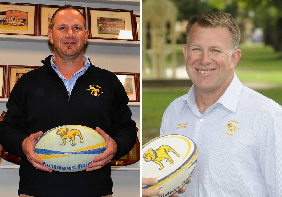 NEW MAN AT THE TOP: Greg Reid (left) stepped back from the president's role at the Bathurst Bulldogs. Phil Newton (right) will take the reins from 2021.