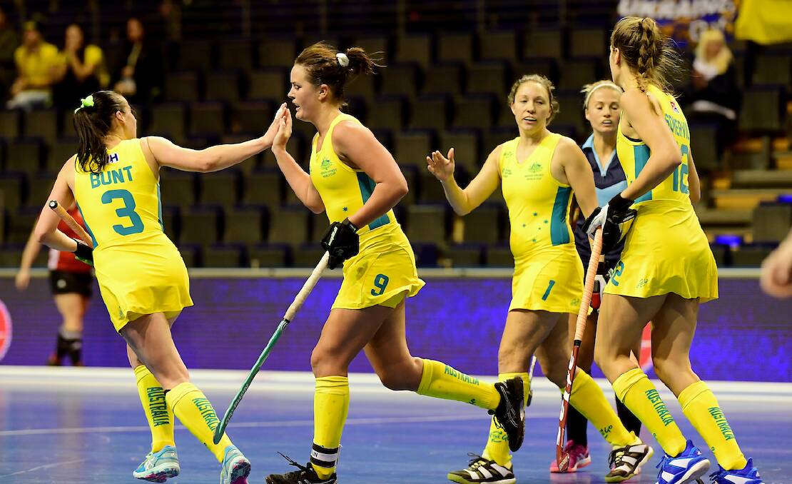 FLASHBACK: Tamsin Bunt played for Australia at the 2018 Indoor World Cup. She is in contention to once more wear the green and gold.