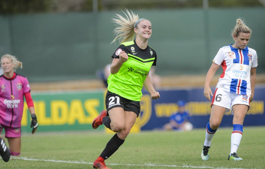 STAYING PUT: Ellie Carpenter will stick with Canberra in the W-League.