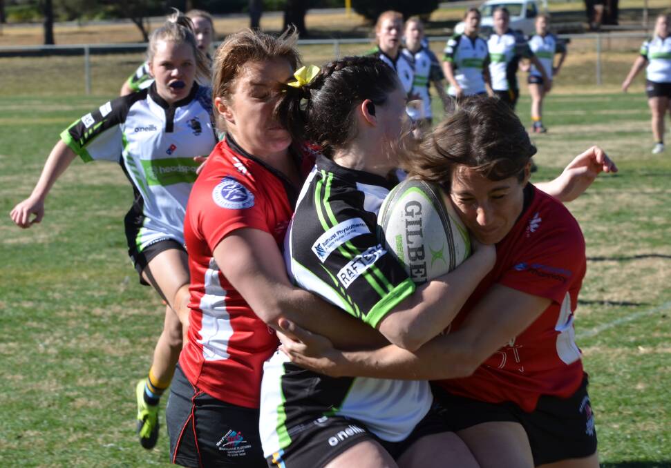 CSU suffered a 61-12 loss to the Narromine Gorillas in the penultimate round of the Ferguson Cup season. Photos: ANYA WHITELAW