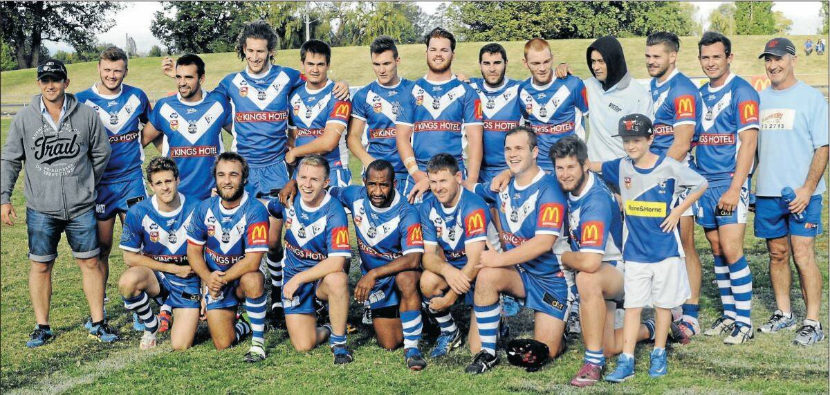 FLASHBACK: The 2015 Saints pose for a team photo after beating Lithgow Workies in the final of the knockout. The blue and whites have not won the annual pre-season tournament since then.
