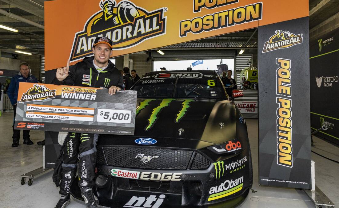 There was no top 10 shootout for the first time in Bathurst 1000 history, so Cameron Waters was declared winner of pole position for being fastest in Friday qualifying.