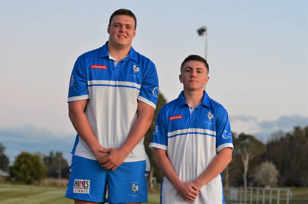 Aiden Stait and Trae Fitzpatrick will captain the Saints in Sunday's Western Under 18s grand final against Nyngan Tigers. Picture by Anya Whitelaw