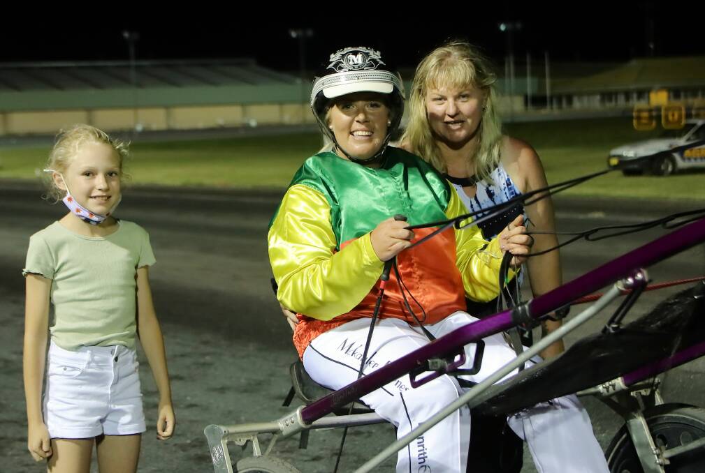 YOU BEAUTY: Bathurst trainer-driver McKayler Barnes enjoyed her win at Dubbo on Friday night. Photo: COFFEE PHOTOGRAPHY AND FRAMING