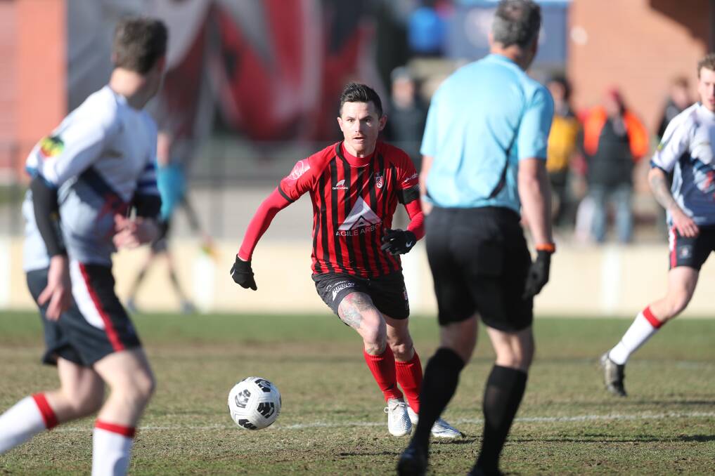 FIGHT BACK: Panorama FC trailed at half-time against Lithgow, but fought back for a 3-1 win. Photos: PHIL BLATCH 