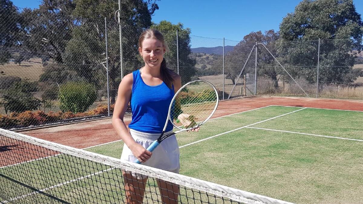 TOP TENNIS: Bathurst talent Tayla Brasier made it all the way to the semi-finals of the women's singles at the Bathurst Autumn Australian Money Tournament /Junior Tournament. Photo: CONTRIBUTED