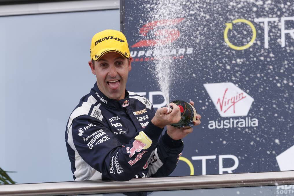CELEBRATION WANTED: Red Bull Racing's Jamie Whincup hopes to be spraying champagne on Sunday. Photo: MARK HORSBURGH, VUE IMAGES