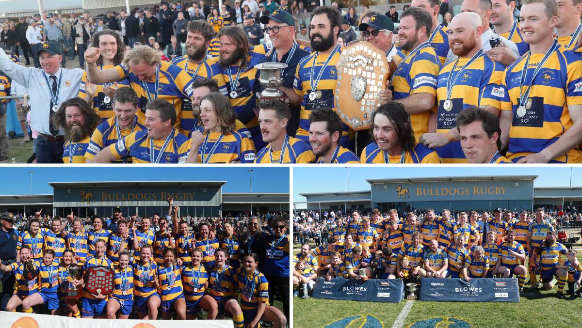 GRAND DAY: Bathurst Bulldogs won three Central West Rugby Union premierships on their home turf on Saturday. Photos: PHIL BLATCH