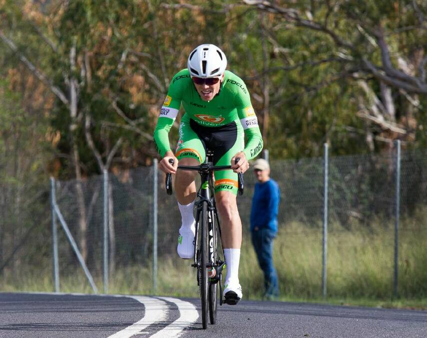 WORKING HARD: Will Hodges climbs his way to bronze in this year's elite men's hill climb event at Mount Panorama. Next year riders will test their legs on the Mount Panorama circuit. Photo: RYAN MUI, CYCLING NSW