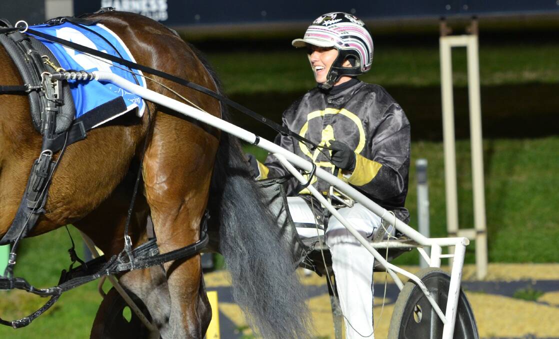 Bathurst trainer-driver Ashlee Grives was delighted with Saveeon's win in Wednesday night's NSW Breeders Challenge heat. Picture by Anya Whitelaw